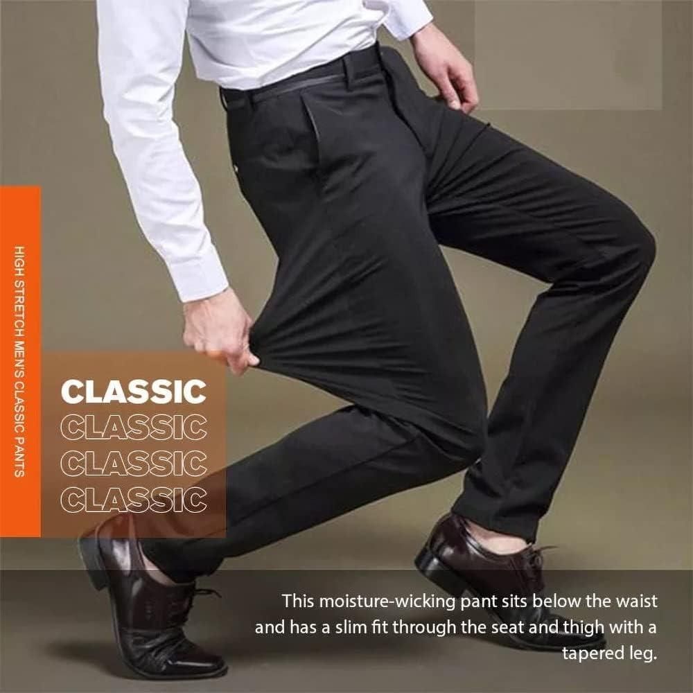 High Elasticity Men's Classic Pants (Pack of 3) Official Look