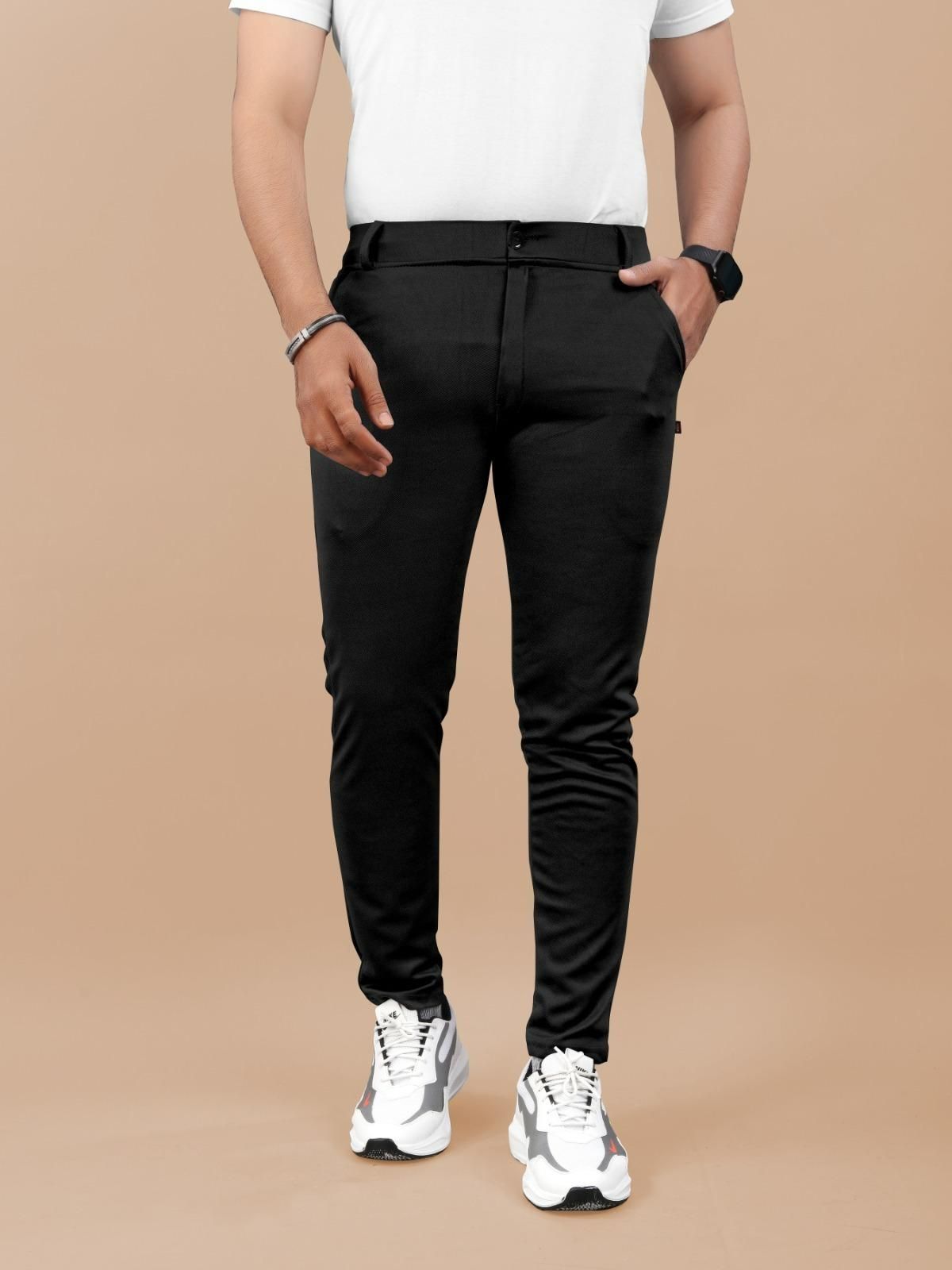 High Elasticity Men's Classic Pants (Pack of 3) Official Look